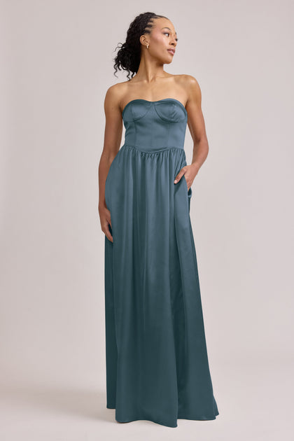 Sydney Satin Dress | Made To Order | Eucalyptus