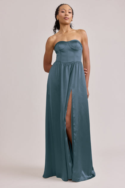 Sydney Satin Dress | Made To Order | Eucalyptus