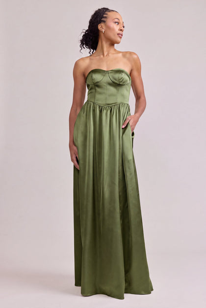 Sydney Satin Dress | Made To Order | Fern