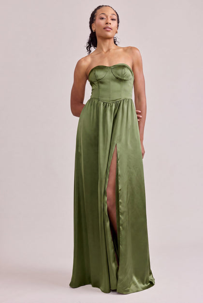 Sydney Satin Dress | Made To Order | Fern