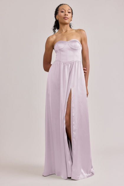 Sydney Satin Dress | Made To Order | Lilac