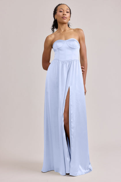 Sydney Satin Dress | Made To Order | Periwinkle