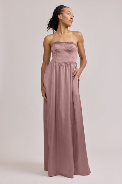 Sydney Satin Dress | Made To Order | Rose Quartz
