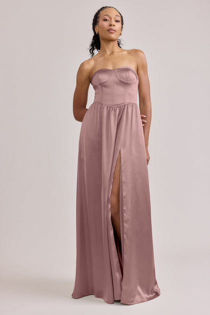 Sydney Satin Dress | Made To Order | Rose Quartz