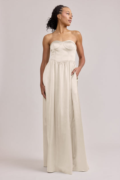 Sydney Satin Dress | Made To Order | Soft Champagne