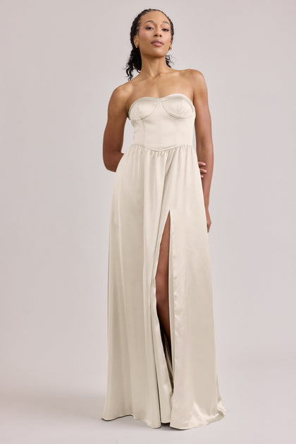 Sydney Satin Dress | Made To Order | Soft Champagne