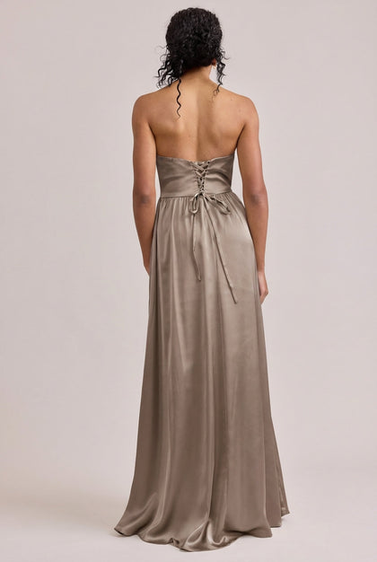 Sydney Satin Dress | Made To Order | Truffle