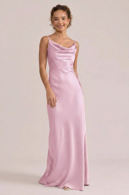 Tess Satin Dress | Baby Pink
