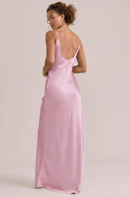 Tess Satin Dress | Baby Pink