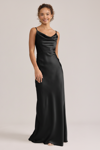 Tess Satin Dress | Black