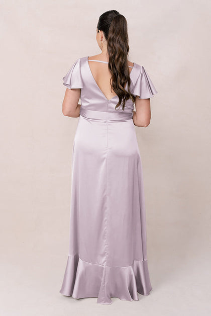 Thalia Satin Dress | Made To Order | Lilac