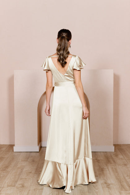 Thalia Satin Dress | Made To Order | Yellow