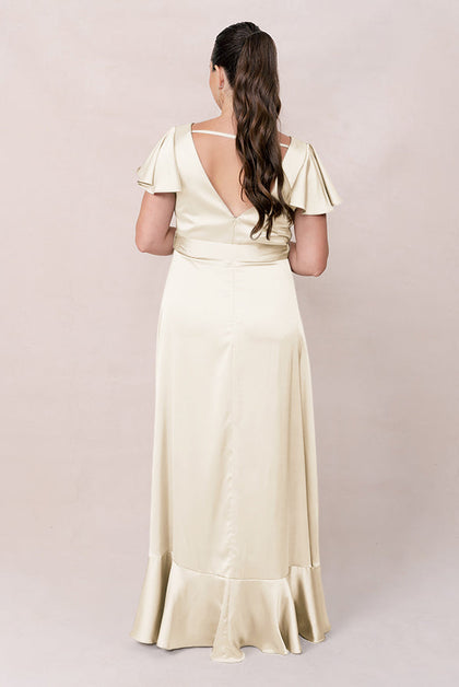 Thalia Satin Dress | Made To Order | Yellow