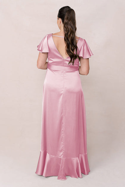 Thalia Satin Dress | Made To Order | Perfect Pink