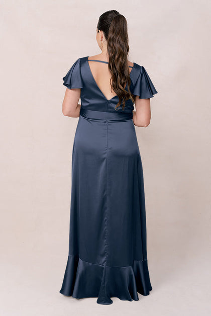 Thalia Satin Dress | Made To Order | Romantic Blue