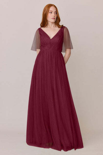 Thea Tulle Dress | Made To Order | Cabernet