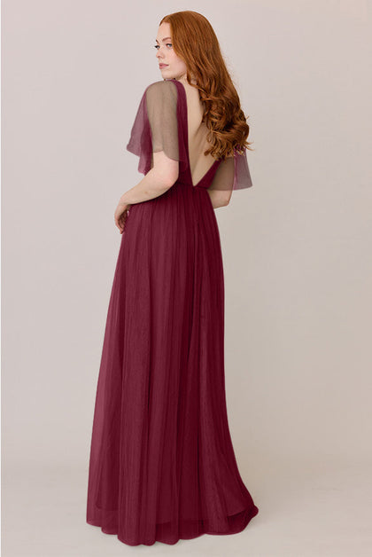 Thea Tulle Dress | Made To Order | Cabernet