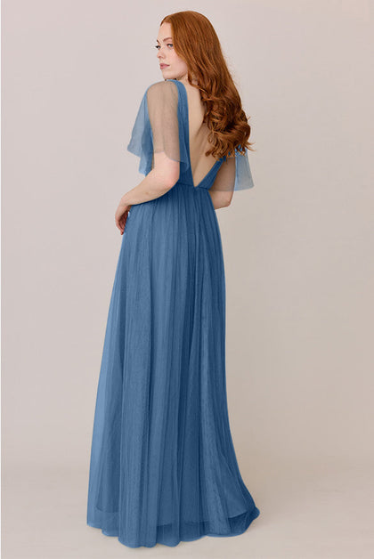 Thea Tulle Dress | Made To Order | Dusty Blue