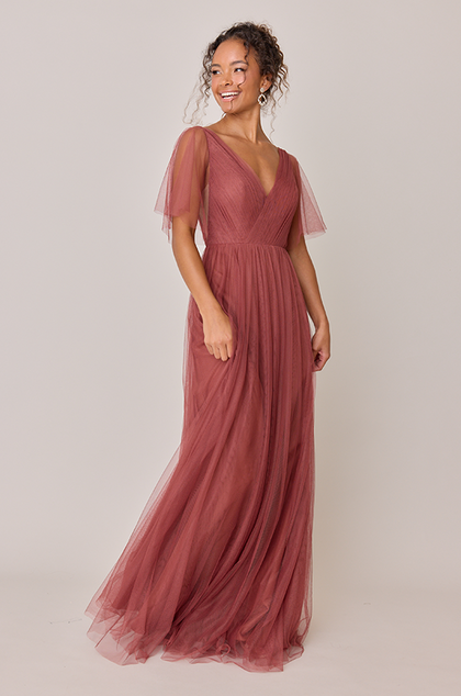 Model: Erica; Size: 4; Color: Rosewood