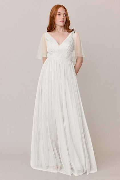 Thea Tulle Dress | Made To Order | White Pearl