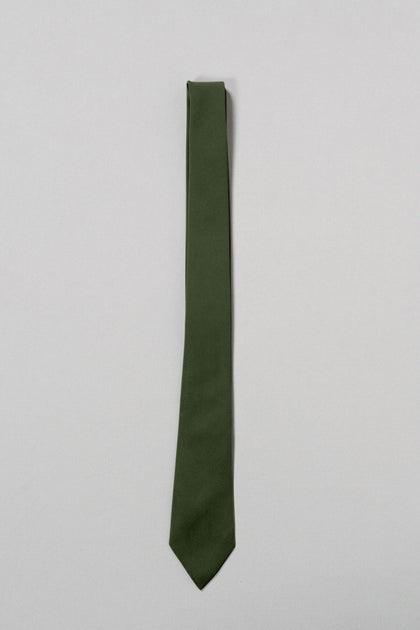 Chiffon Tie | Made To Order | Deep Olive