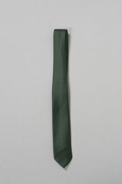 Satin Tie | Deep Olive