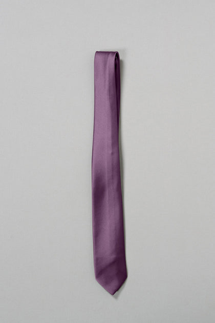 Satin Tie | Made To Order | Dusty Plum