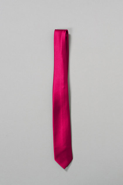 Satin Tie | Made To Order | Hot Pink