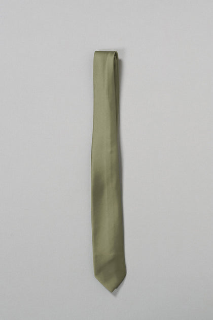 Satin Tie | Made To Order | Moss