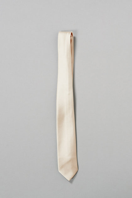 Satin Tie | Made To Order | Pale Yellow