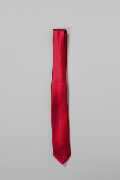Satin Tie | Made To Order | Poppy Red