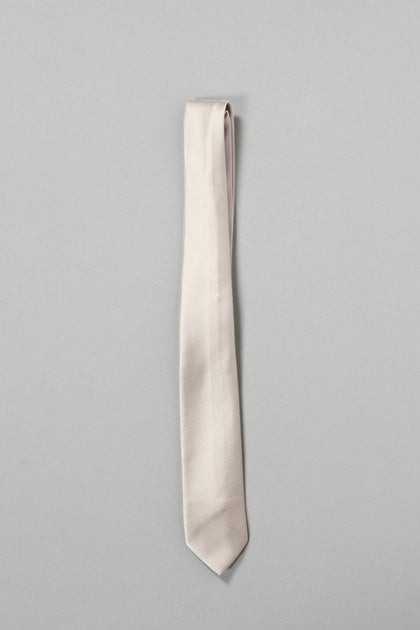 Satin Tie | Made To Order | Soft Champagne