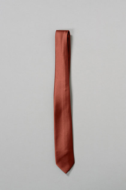 Satin Tie | Terracotta Rust