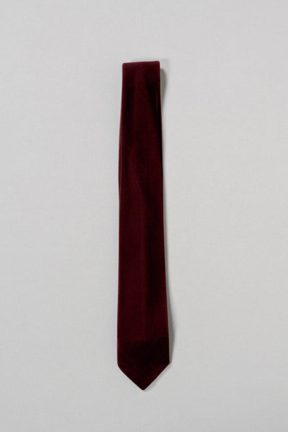 Velvet Tie | Burgundy