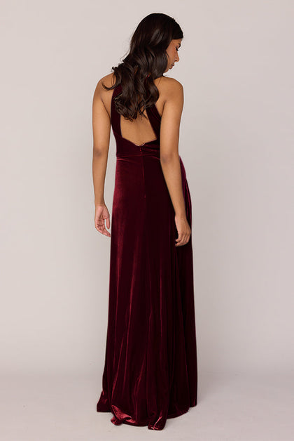 Tori Velvet Dress | Made To Order | Burgundy