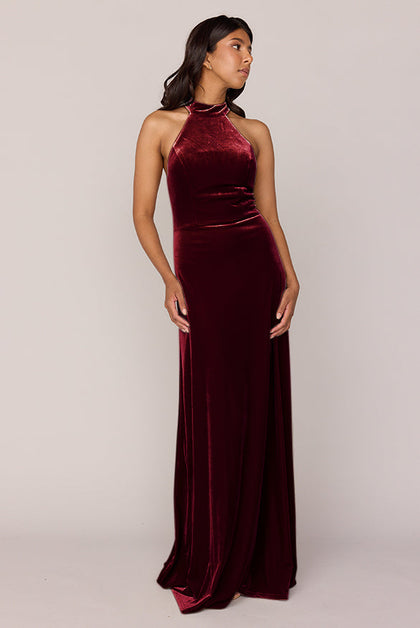 Tori Velvet Dress | Made To Order | Burgundy