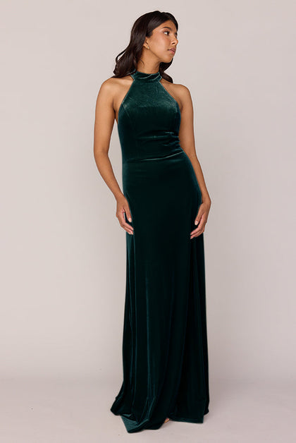 Tori Velvet Dress | Made To Order | Classic Emerald