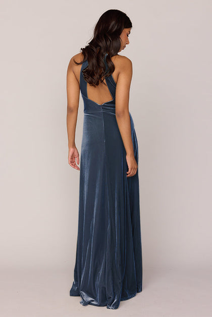Tori Velvet Dress | Made To Order | Indie Blue