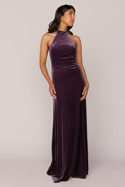 Tori Velvet Dress | Made To Order | Purple