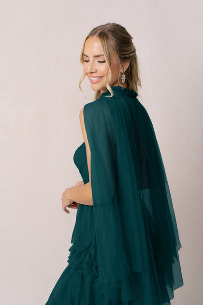 Tulle Cape | Made To Order | Classic Emerald