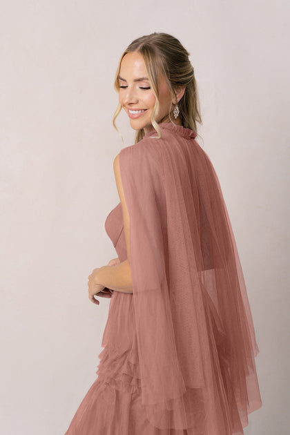 Tulle Cape | Made To Order | Desert Rose
