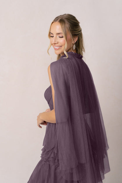 Tulle Cape | Made To Order | Dusty Purple
