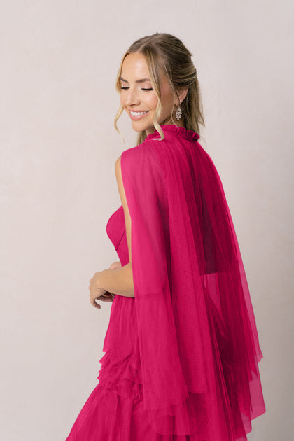 Tulle Cape | Made To Order | Hot Pink
