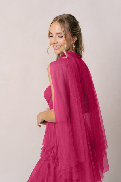 Tulle Cape | Made To Order | Malibu Pink