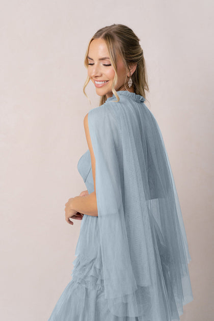 Tulle Cape | Made To Order | Sky Blue