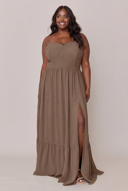 Valentina Chiffon Dress | Made To Order | Truffle
