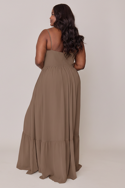 Valentina Chiffon Dress | Made To Order | Truffle