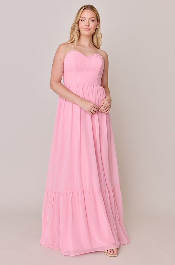 valentina chiffon dress Pistachio Bridesmaid Dress Chiffon Size Large