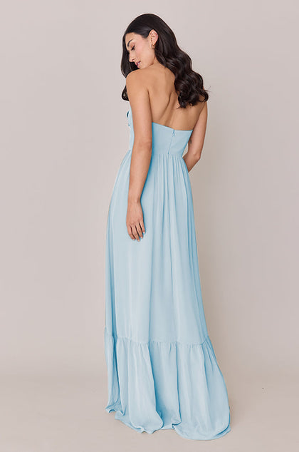 Valentina Chiffon Dress | Made To Order | Light Blue