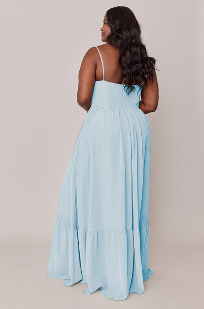 Valentina Chiffon Dress | Made To Order | Light Blue